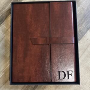 Gallaway Leather Portfolio Initials DF